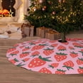 thumbnail image 6 of Sikiie Cartoon Strawberry 30-48 inches {designName} Print Christmas Tree Skirt Snowman Xmas Tree Skirt with Edge Christmas Decorations for Holiday Party48", 6 of 7