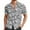 Grey, variant on Men's Shirts Beach Comfortable Loose Business Casual Collar Button Open Short Sleeve Shirt Top L