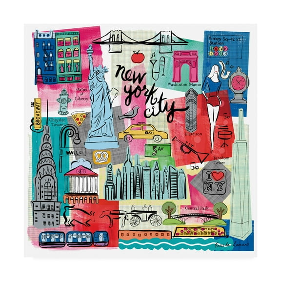 Trademark Fine Art 'Global Travel I' Canvas Art by Farida Zaman