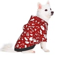 thumbnail image 2 of Goofa Red Christmas Cheer. Pattern Small Dog Sweater Hoodies Pet Grey Hooded Soft Fleece Sweatshirts with Pocket Fall Winter Puppy Cat Sweaters Warm Clothes-X-Large, 2 of 8