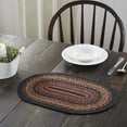 thumbnail image 4 of VHC Brands Heritage Farms Dining Table Placemat, Braided Jute, Oval, Red Black Tan. 10x16, 4 of 4