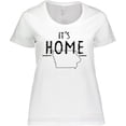 thumbnail image 3 of Inktastic It's Home- State of Iowa  Outline Distressed Text Women's Plus Size T-Shirt, 3 of 5
