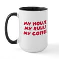 thumbnail image 2 of CafePress - Knives Out My House, My Rules, My Coffee Mugs - 15 oz Ceramic Large White Novelty Mug, 2 of 4