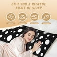 thumbnail image 3 of Body Pillow Cover - Soft Body Pillow Pillowcase, white Polka dot black Breathable Long Body Pillow Case Cover with Invisible Zipper 20x60in, 3 of 5