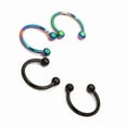 thumbnail image 4 of PENIKOKO 2Par Inoxidable Horseshoe Para Perforaciones En Nariz Y Oreja, 4 of 4
