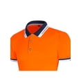 thumbnail image 4 of Sunloudy Hombres Verano Slim Fit Camisa, Contraste Color Solapa Manga Corta Casual Tops para Novio, Marido, Padre Sunloudy moda, 4 of 6