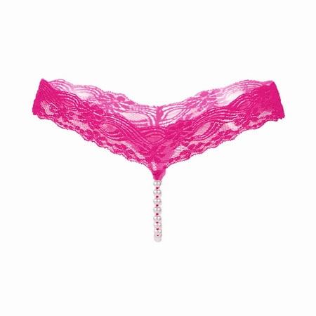 Hamky Womens Underwear Thongs for Women Lace String G Lady Lingerie Women Underwear Lady s Cotton Underwear Seamless Underwear Hot Pink One Size