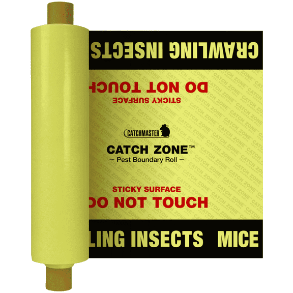 Catchmaster Catch Zone Pest Boundary Roll 1-PK 60FT, Sticky Mouse Traps Indoor, Sticky Traps for Crawling Insects, Warehouse & Basement Pest Control