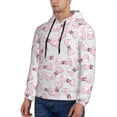 thumbnail image 3 of Naloa Cute Bow Tie Men's Casual Hooded Collar Drawstring Hoodies Pullover Sweatshirts Casual Long Sleeve Shirts-3X-Large, 3 of 7