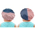 Zoizocp 2 Pack Kids Hair Cover American Flag Novelty Satin