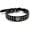 Black, variant on PU Leather Dog Collar, Double Row Rhinestone Heart Zinc Alloy Decor Pet Collar