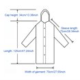thumbnail image 4 of Ponchos de lluvia con capucha con cordón impermeable impermeable para adultos azul 10pcs, 4 of 6