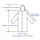thumbnail image 4 of Ponchos de lluvia con capucha con cordón impermeable impermeable para adultos azul 10pcs, 4 of 6