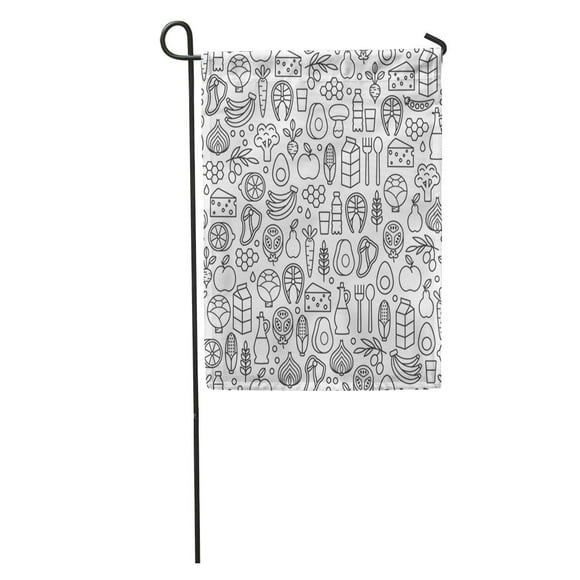 POGLIP Colorful Pattern Healthy Food Green Health Nature Fish Plant Tomato Garden Flag Decorative Flag House Banner 12x18 inch