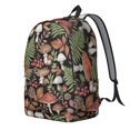 thumbnail image 2 of Mushroom and Basket Black Pattern Backpack for School, Cute School Bag with Adjustable Shoulder Straps and Padded Back, 15.7"x11.8"x5.5", 2 of 5