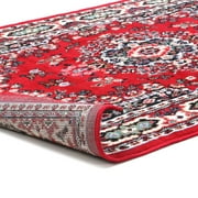 Traditional Area Rug Bordered Medallion Design Persian Oriental Rugs Carpet Runners