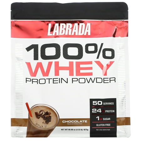 100% Whey Protein, Chocolate, 4.13 lb (1,875 g), Labrada Nutrition