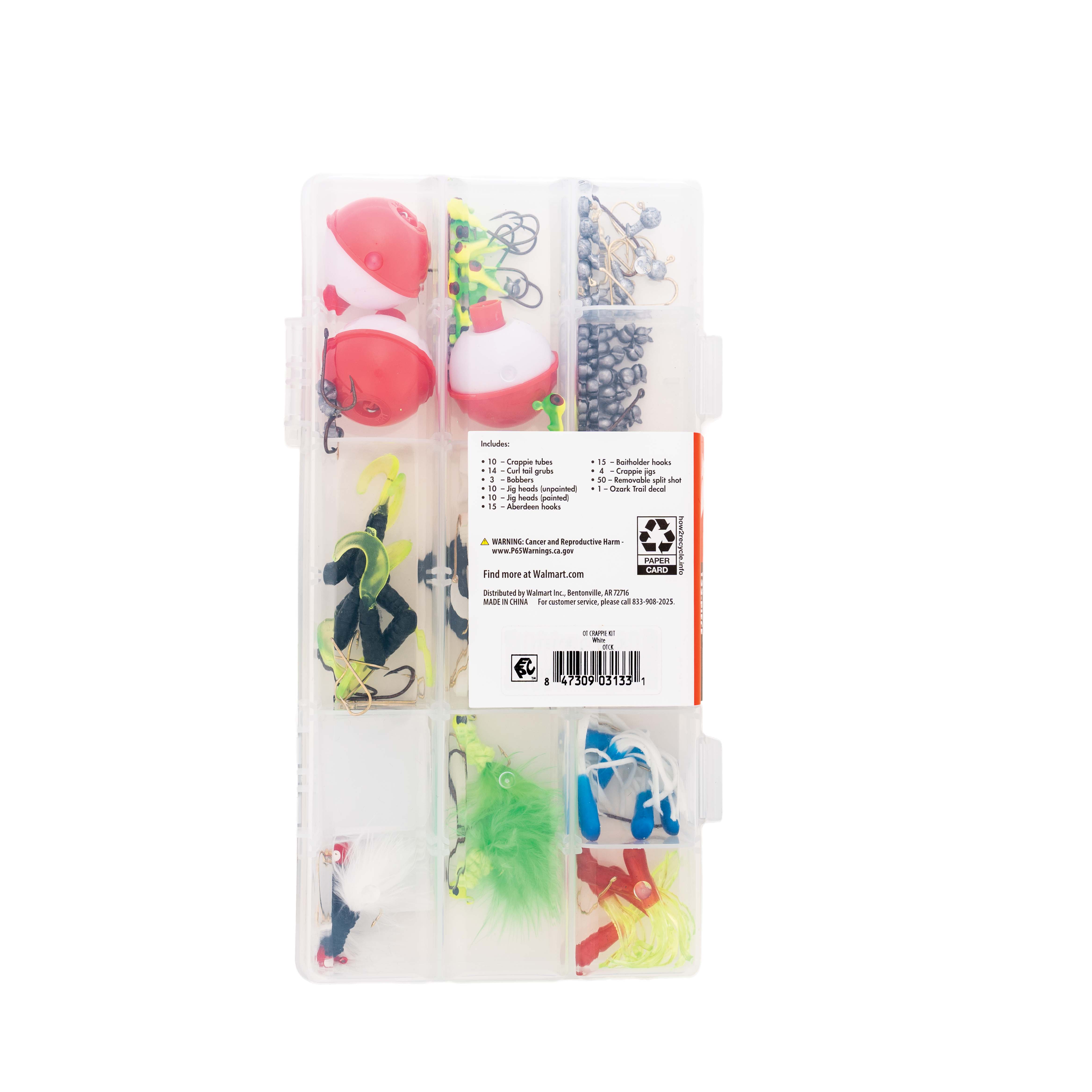 Kit de pesca de agallas de agua dulce Ozark Trail con caja de utilidades, 132 piezas 2