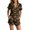 Black, variant on Women Outfits Short Sleeve Stylish Print Belted Ruffled Lapel Top And Shorts 2 Piece Halloween At Home Wear Women's Clothing Sets L