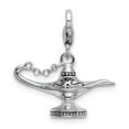 thumbnail image 1 of FB Jewels Sterling Silver 3-D Enameled Magic Lamp w/Lobster Clasp Charm, 1 of 3