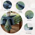 thumbnail image 5 of Zen Stones Table Cloth Waterproof Tablecloths, Nature Water Reflection Country Botanical Tablecloth Dining Table Cover for Kitchen Party Tabletop Outdoor, Rectangle Tablecloth 60x120 Inch, 5 of 9