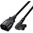 thumbnail image 2 of Toptekits C14 to C7 Power Extension Cord,IEC C14 to 90-Degree Angled C7 Power Cord Cable,18AWG,10A,250V (6.5ft/2m), 2 of 8