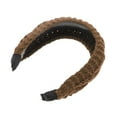 thumbnail image 4 of Unique Bargains 1 Pc Cable Knit Wide Headbands for Women Brown, 4 of 6