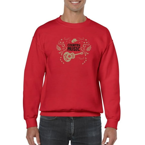 Country Music Art Sweatshirt Men -SPIdeals Designs, Male Small