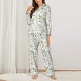 thumbnail image 2 of Naloa Aerial Flora Pajamas for Women Set, Womens Pajama Sets, Lounge Sets for Women, 2pjs for Women-Small, 2 of 7