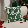thumbnail image 4 of 2 PCS Christmas Pillow Covers Reindeer Snowflake Christmas Tree Pattern Pillowcases,17.7" X 17.7" Velvet Xmas Pillowcases,Soft Cushion Cover for Sofa Bed Chair,Winter Decorations for Home, 4 of 7