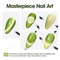 thumbnail image 6 of Gellen Cat Eye Gel Nail Polish, 18ml Gel Polish with Magnet Stick, Magnetic Shimmer Glitter Holographic Nail Polish Soak Off LED Gel for Nail Art DIY, Lime Green, 6 of 9