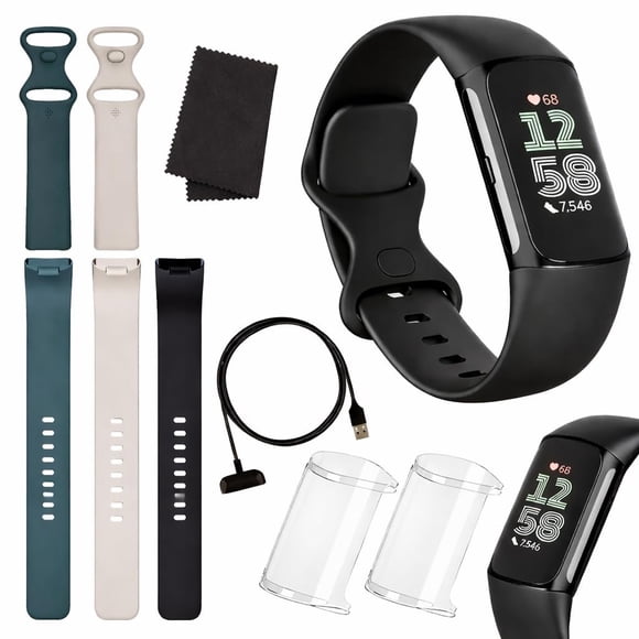 Fitbit Charge 6 Rastreador de actividad física negro con GPS y monitor de frecuencia cardíaca