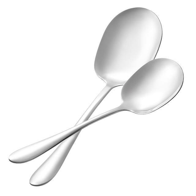 Bestonzon 2 unids de acero inoxidable Sirviendo cucharas de plato occidental cucharas cucharas cucharas cucharas cucharas de plato de arroz