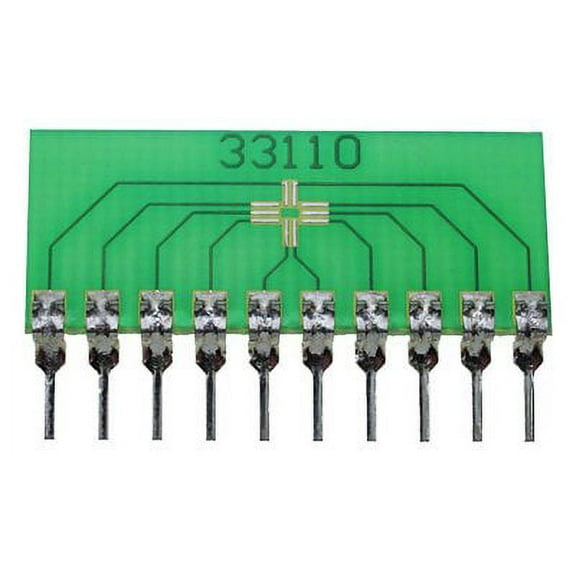 10 Pin SIP Surface Mount Integrated Circuit Adapter (0.4" x 1")