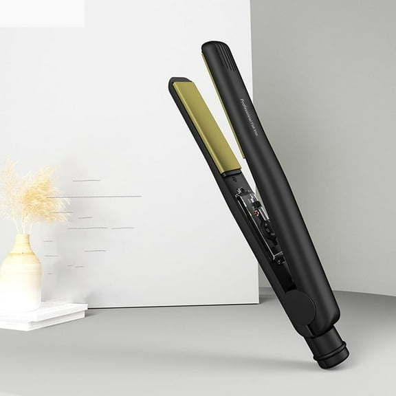 Ceramic Tourmaline Hair Straightener, 1 inch, Adjustable Temperature, Dual Voltage, Black