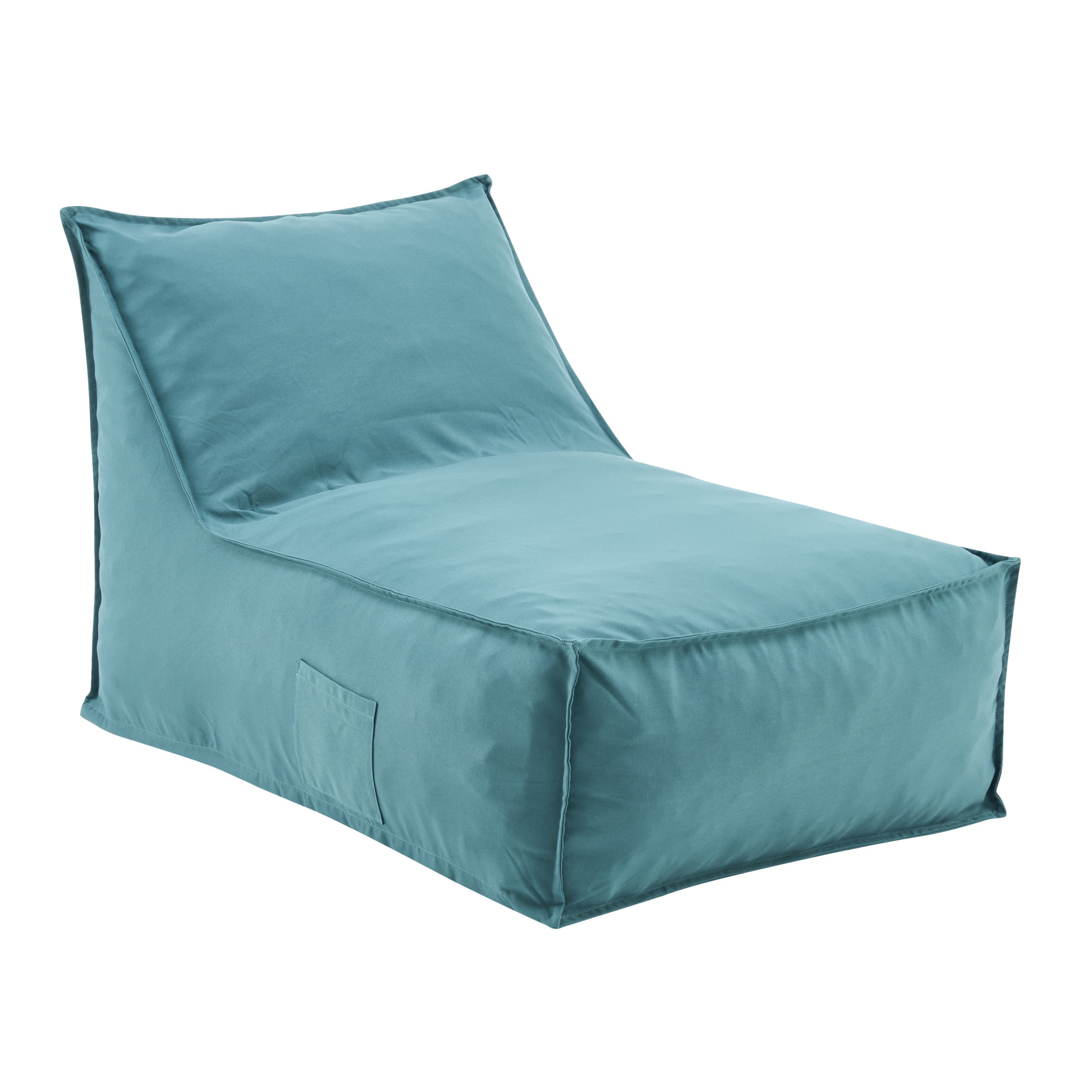 Christopher Knight Home 48" Outdoor Bean Bag Lounge Chair, Plush Foam Filled, Patio Garden Seating, Teal