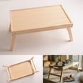 thumbnail image 1 of FONDOTIN 1pc Wooden Tea Tray Desk Laptop Tray Table For Breakfast In Bed Portable Serving Table, 1 of 8