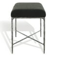 thumbnail image 6 of SAFAVIEH Couture Mandy Solid Boucle Modern Bench with Metal Frame, Black, 6 of 11