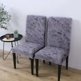 thumbnail image 2 of Amdohai 4pcs Printed Chair Cover Soft Milk Silk Home Seat Protector Stretch Anti Dust Gray, 2 of 8