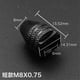thumbnail image 2 of Portabrocas de 3 Mordazas Sin Llave M8x0,75 Mm O M7x0,75 Mm para Herramienta Rotativa Amoladora de 0,3 a 3, M8x0.75mm shamjiam Mandril de Chuck corto de cambio rápido, 2 of 8