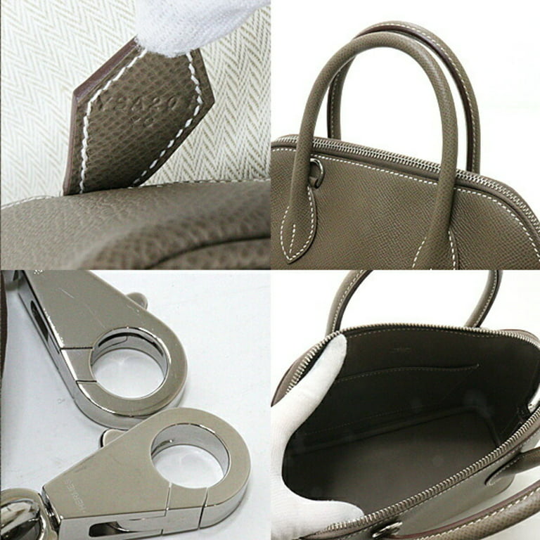 Hermes Bolide bag 1923 25 Etoupe grey Epsom leather Silver hardware
