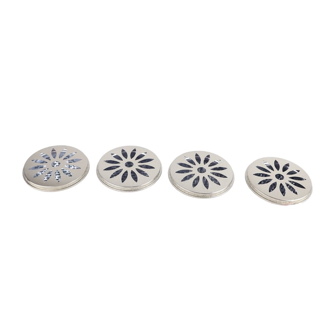 Soporte de bobina para mosquitos de acero inoxidable, 4 Uds., con soporte para dientes de uñas y tapa hueca