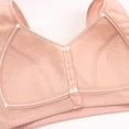 thumbnail image 5 of CFLVAEK Plus Size Womens Front Close Bras Wireless Push Up Everyday Bra Comfy Full Coverage Bralettes Comfort Supportive Brassiere for Senior Ladies Pink XXXL（46/105）, 5 of 5
