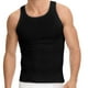 thumbnail image 1 of Packs de Valor de Camiseta sin Mangas de Algodón 100% Acanalado Negro y Blanco de los Hombres (M, Paquete de 3 Negro), 1 of 1