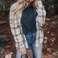 thumbnail image 3 of fvwitlyh Simply Southern Shirts Women Long Sleeve Plaid Flannel Button Down Shirts for Women Oversized Dressy Casual Long Sleeve Tops Blouse, 3 of 4
