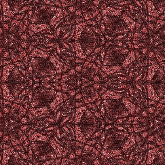 Ahgly Company Machine Washable Indoor Square Transitional Cherry Red Area Rugs, 5' Square