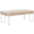 thumbnail image 4 of SAFAVIEH Edgecombe Modern Coffee Table, Natural/White (43.3 in. W x 23.6 in. D x 15.7 in. H), 4 of 9