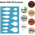 thumbnail image 5 of 2 Styles Leather Earrings Making Jewelry Shape Template Teardrops Reusable Plastic Cutouts Cutting Stencil Lapidary Templates for DIY Tear Drop Bracelets Making Jewelry DIY Crafts 5”x3.5”, 5 of 9