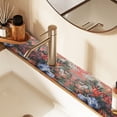 thumbnail image 2 of Yayeee Faucet Mat for Kitchen Sink 14.7" Diatomite Long Splash Guard Pad, Red Vibrant Flowers, 2 of 7