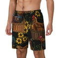 thumbnail image 2 of Haiem Embroidery Chicken Rooster Men'S Quick-Dry Swim Trunks: Comfortable Beach Shorts With Mesh Lining And Pockets - Ideal For Swimming And Sunbathing Xx-Large, 2 of 9